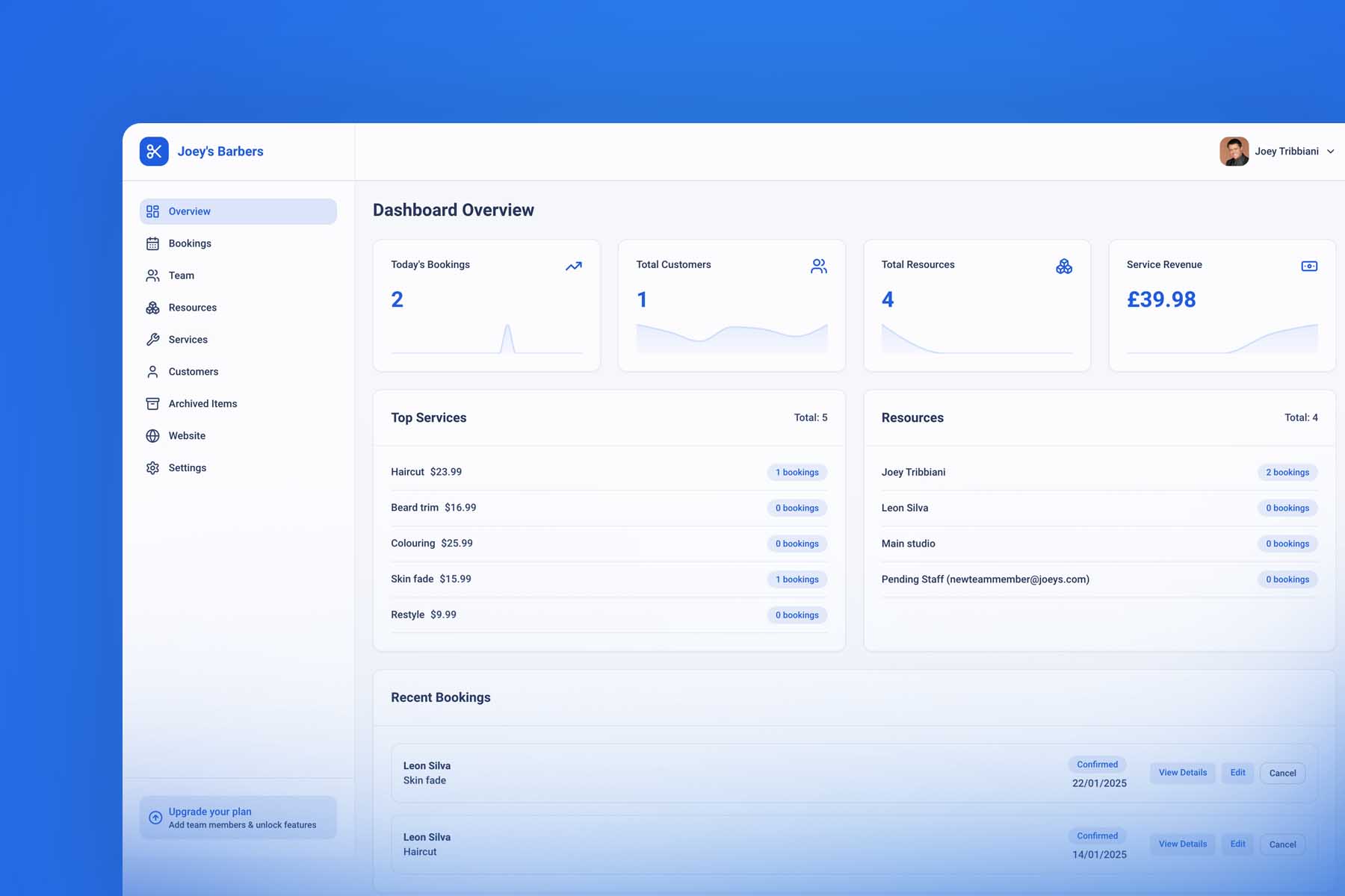 Owner Dashboard